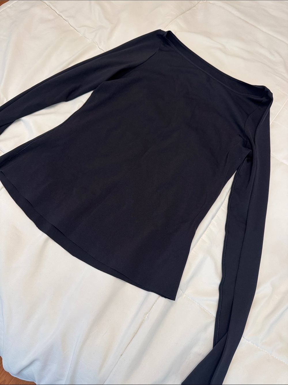 Nike yoga Long Sleeve Black Boatneck Top